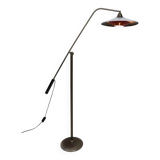 Floor lamp with enamel shade, 1950s