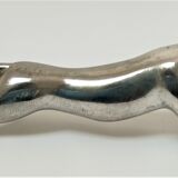 Six panther silver metal knife holders