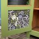 Armoire parisienne vitrée art déco 1930 kaki