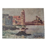 The port - original painting - signed - Roger Crusat