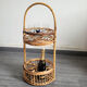 Desserte bar en rotin vintage
