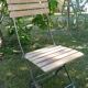 4 chairs bistro folding metal and slatted wood