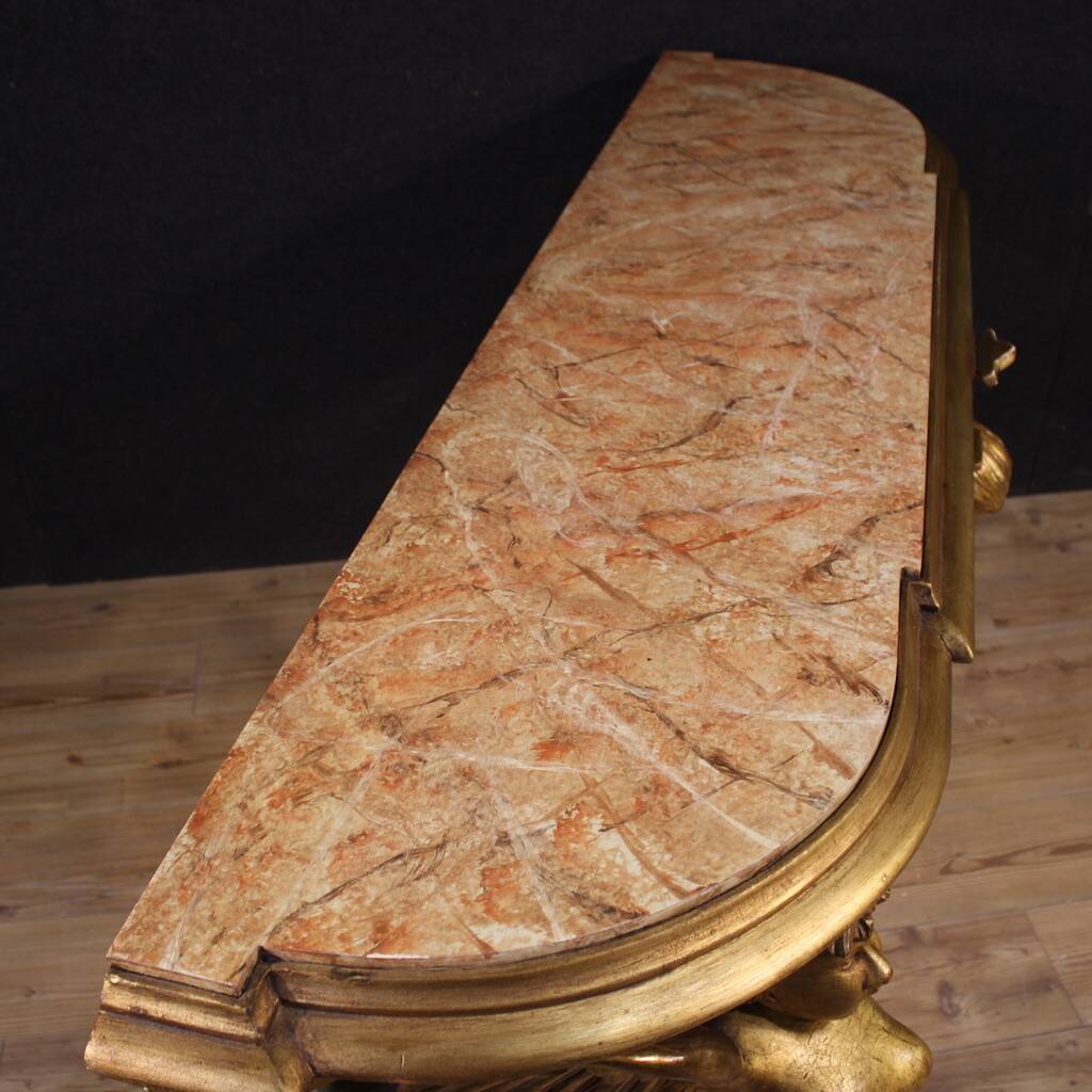 20th century gilded Italian console