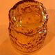 1960s 3 water glasses embossed texture Amber color Baptistin Caracous