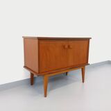 Small vintage Scandinavian teak sideboard from the 1960s.