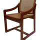 Vintage set of 4 dining chairs webbing beech wood design