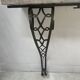 Console de style Art Déco en fer forgé martelé XX siècle