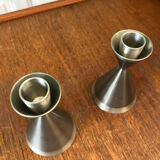 Pair of Scandinavian candle holders by Gjutet Tenn 1960