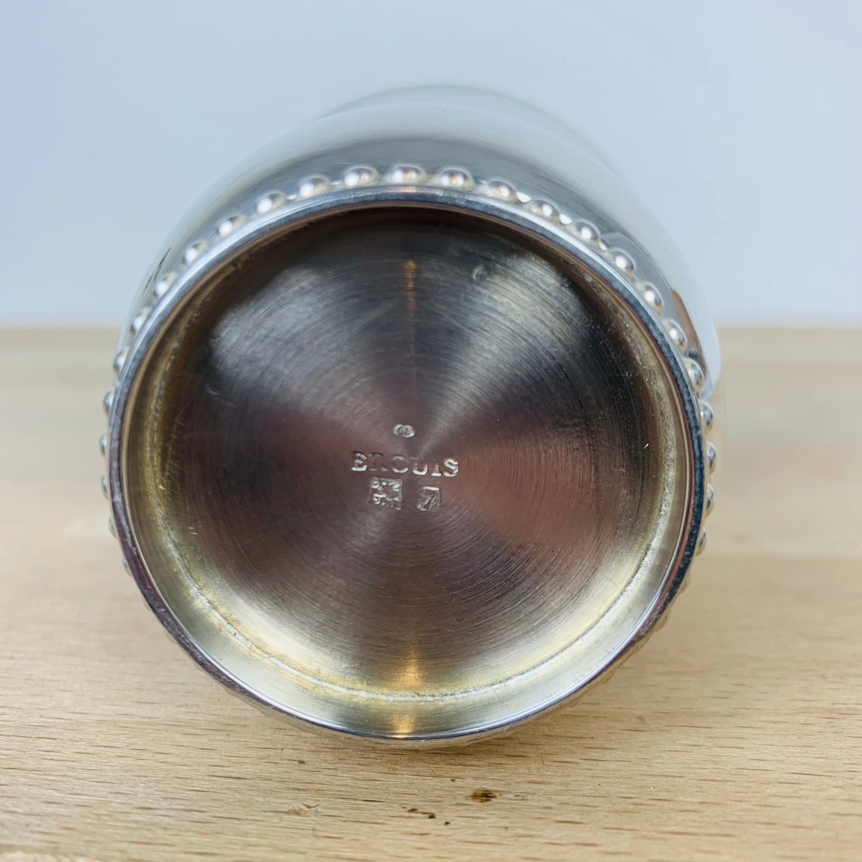 Timbale Ercuis en métal argenté