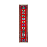 Handwoven Distressed Anatolian Red Runner Carpet 80 cm x 371 cm