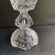 Polished and frosted molded crystal vase – Mid-20th century