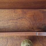 1950s mahogany wood wall shelf