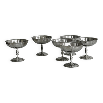 6 stainless steel cups