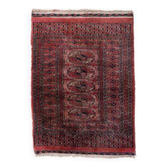 Tapis Vintage Ersari Afghan en Laine (63cm x 86cm), Années 1960, Élégance A