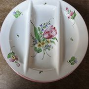 7 Asparagus Plates Late 19th Century Opaque Earthenware Luneville France