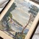 Old watercolor seaside landscape signed A. Brun