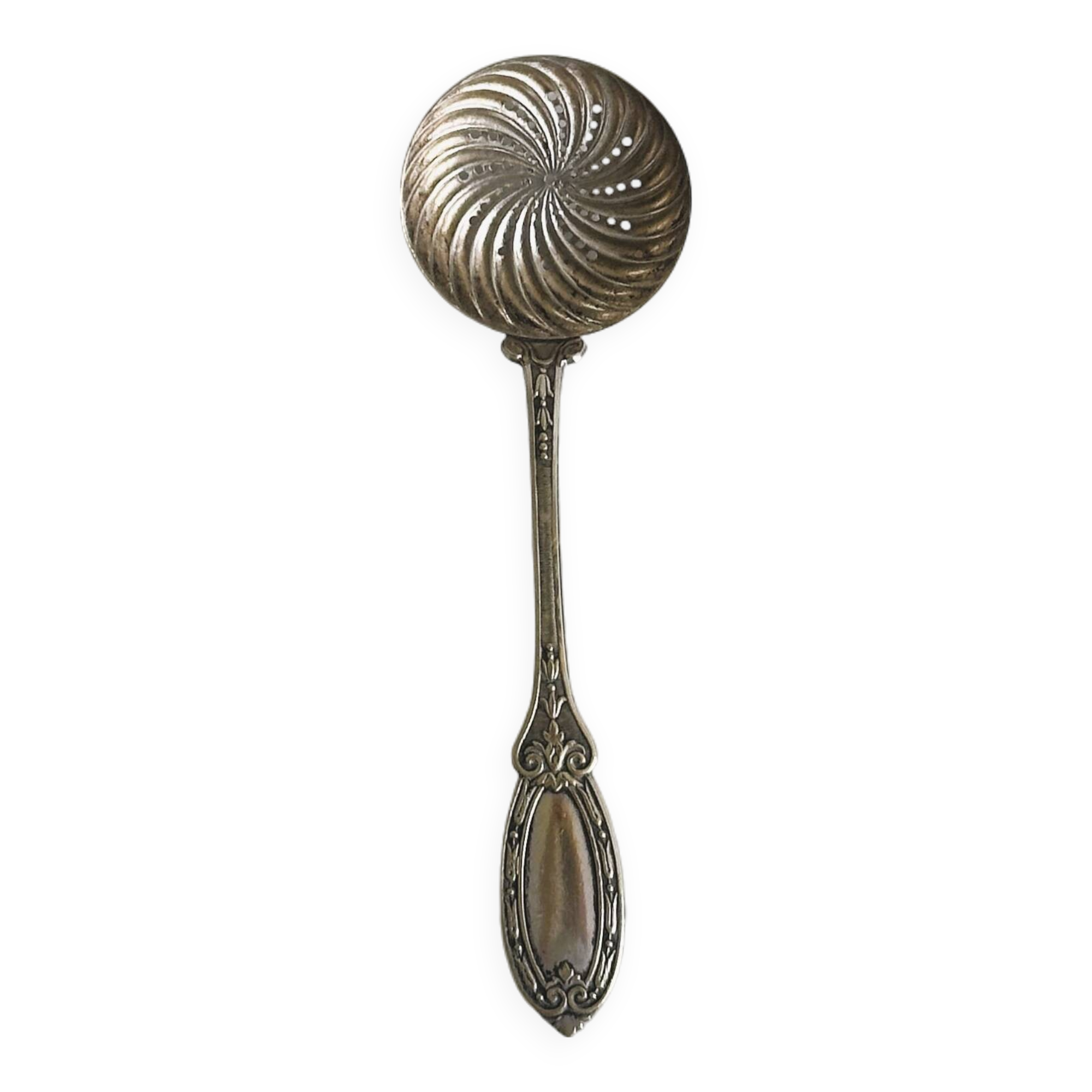 Petite cuillère à poudre ancienne métal argenté