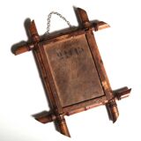 Small mirror with turned wooden frame, 1930s