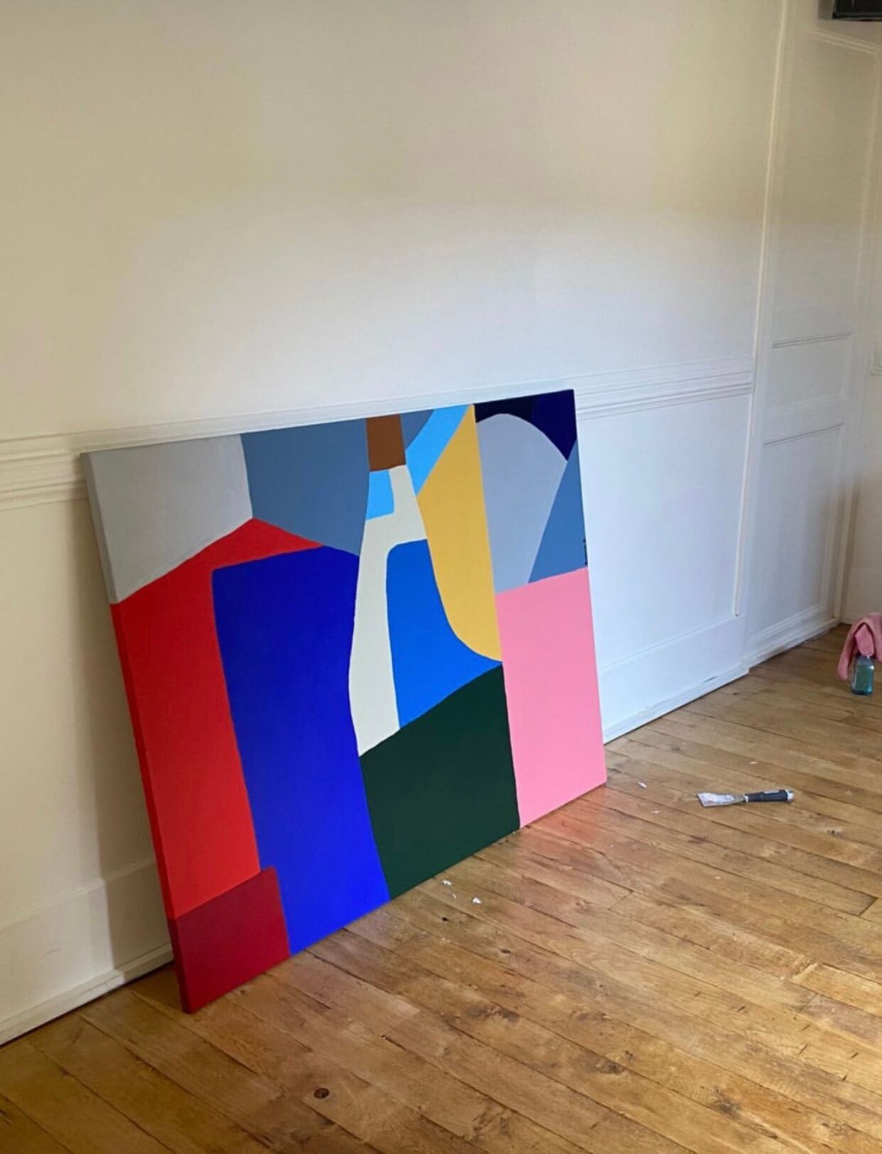 Contemporary abstract composition coloured N.4