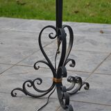 Vintage Sèvres crystal and wrought iron floor lamp from the 1950s