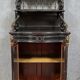 Curved "Boulle" display case from the Napoleon III period in blackened and gilded wood