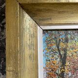 Old painting, river landscape signed M.Bonvin