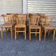 (Lot) 12 bistro chairs (light oak)