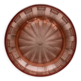 Art Deco pink glass fruit bowl or dish