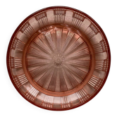 Art Deco pink glass fruit bowl or dish