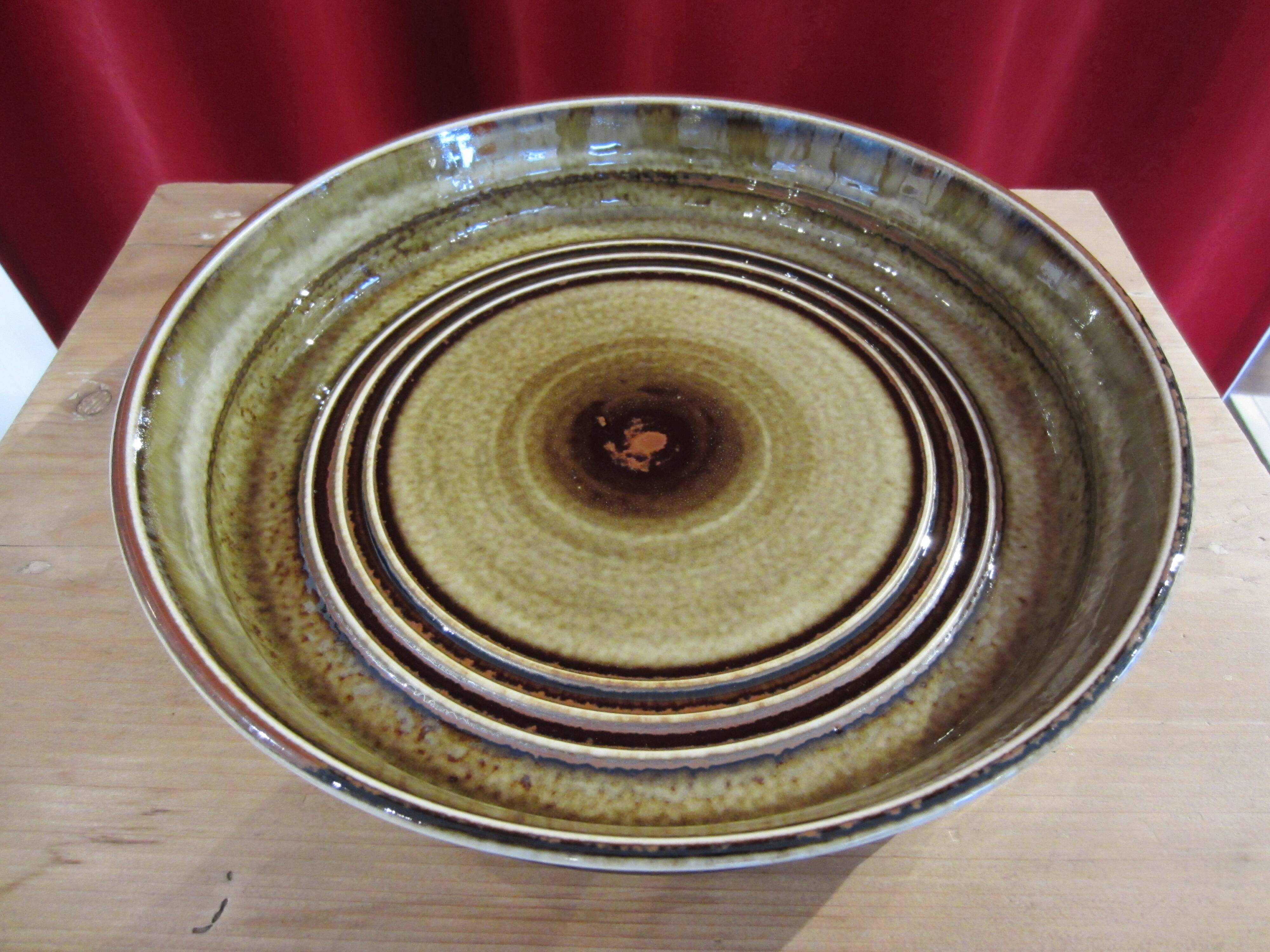 Scandinavian ceramic dish Bamboo by Olle Alberius for Rörstrand Sweden