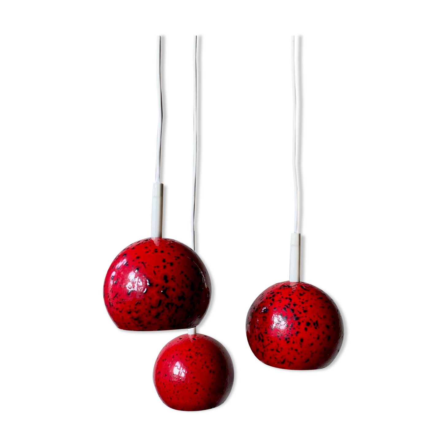 Vintage hanging lamp/cascade lamp in enamel, retro lamp, 70's