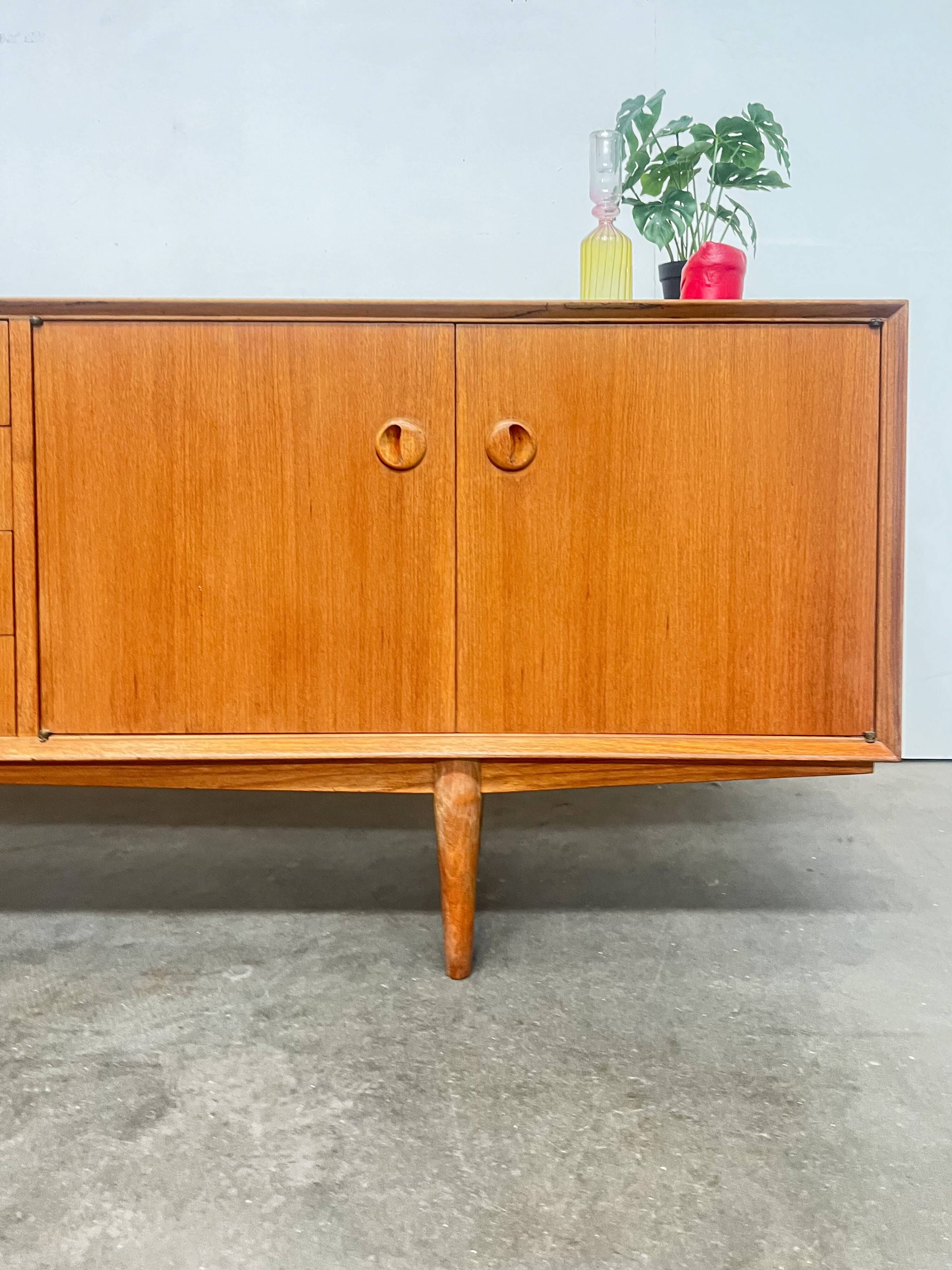 Vintage 1960s enfilade – Scandinavian sideboard 240 cm