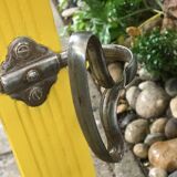 Yellow vintage coat holder