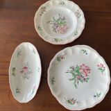 Set of 3 dishes/plates - Lunéville
