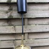 Suspension en verre jaune de Biot années 70