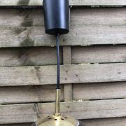 Yellow glass pendant lamp from Biot, 1970s