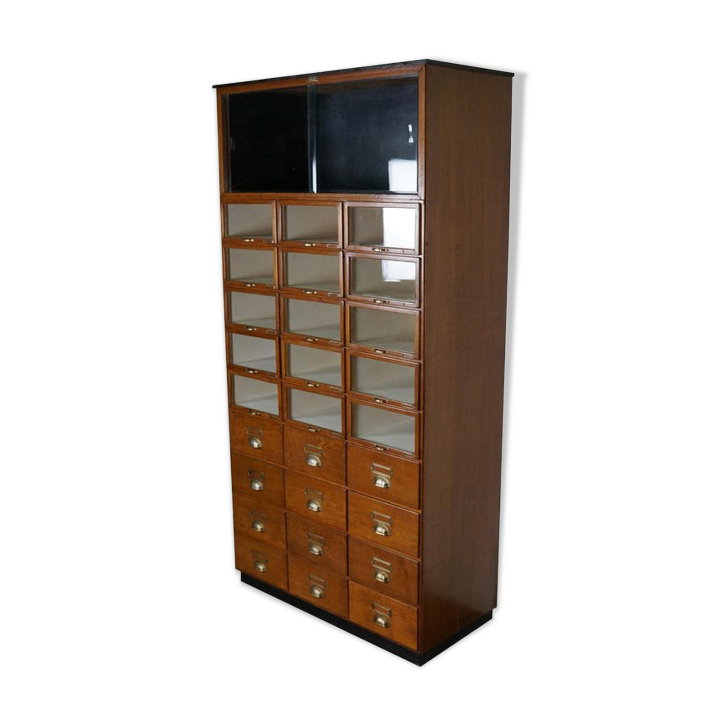 Vintage oak haberdashery shop furniture, Netherlands, 1930s