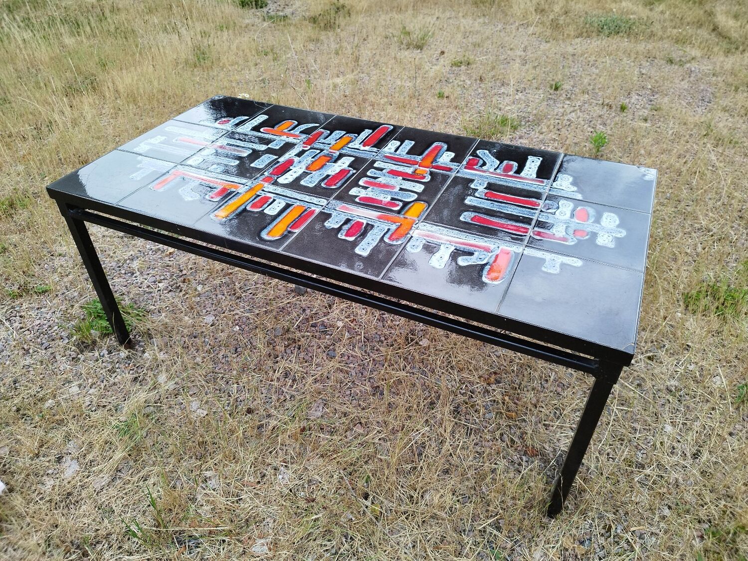 Ceramic iron coffee table ADRI Vallauris
