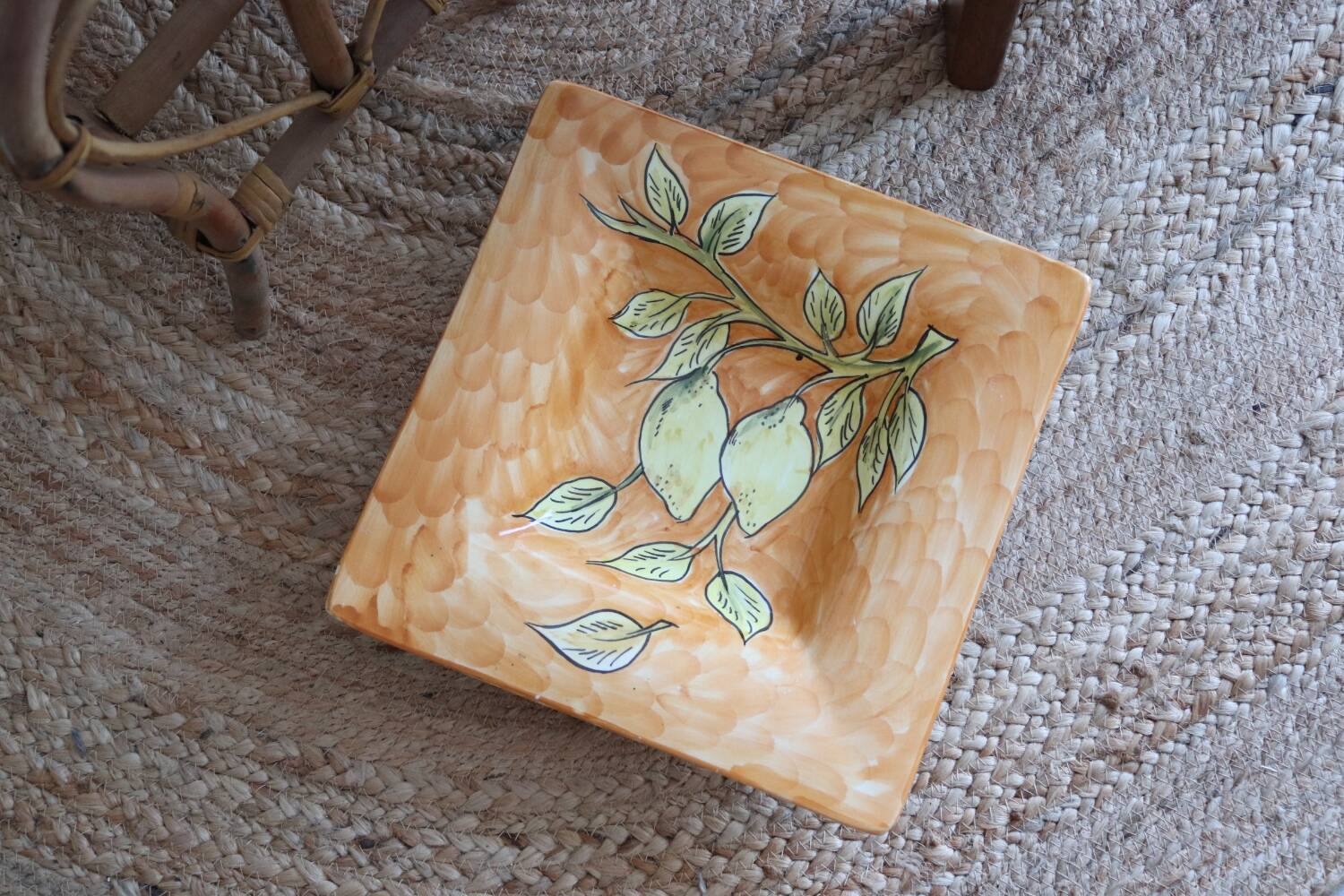 Empty lemon pocket appetizer dish Italy