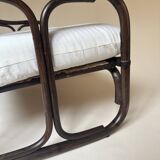 Two-seater rattan bench