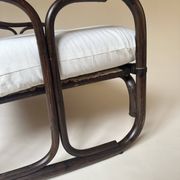 Two-seater rattan bench