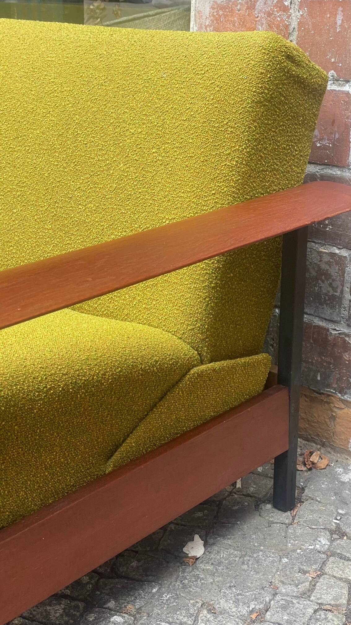 Scandinavian daybed sofa from the 60s Danish design convertible teak