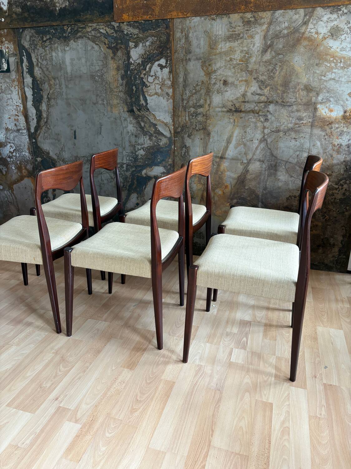 6 Scandinavian chairs circa
