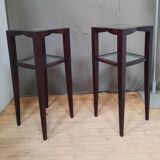 Pair of varnished wood selettes