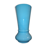 Vintage vase in blue opaline
