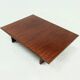 Large Bamboo and Wood Coffee Table Attributed to Axel Vervoordt 1980s