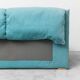 3-seater fabric sofa in Alvar Aalto style, bent wood, 1970s vintage modernism