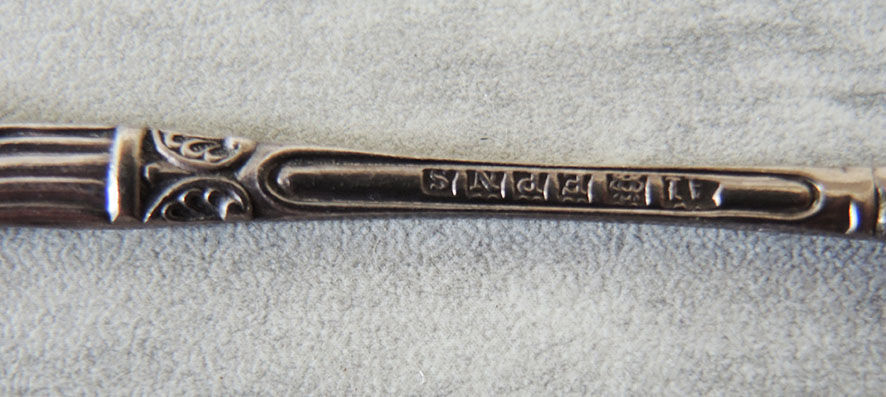 12 sugar spoons Saint Medard silver metal