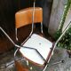 Paire de chaises Vintage skaï marron