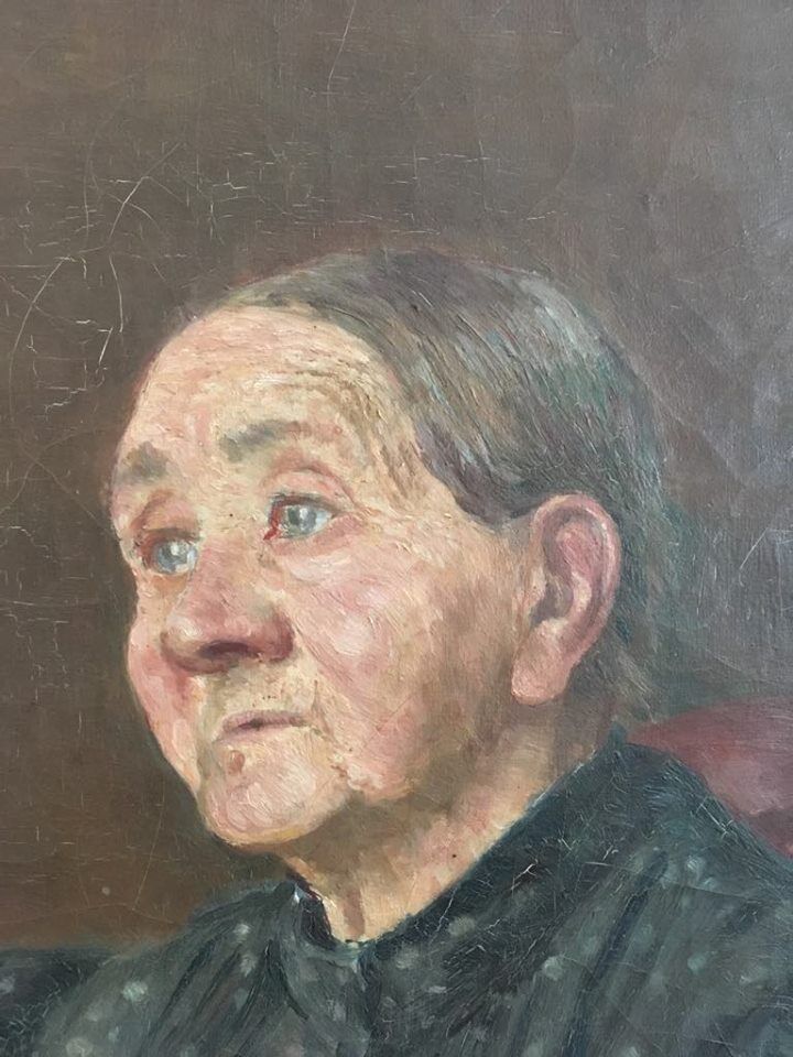 Portrait à l'huile 1912 "mamie nova"